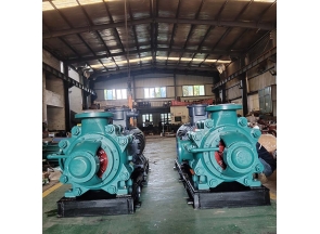 河南这是两台D280-65*2泵带底带防爆电机的水泵已装配完成，今天发往郴州煤矿，感谢老客户的支持